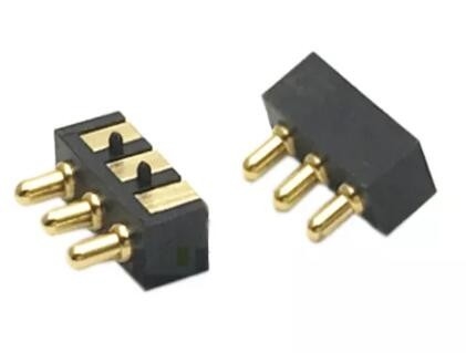 2.54mm Fêmea POGO Pin Connector 3 Pin 2.5mm Pitch SMT Homem 1A