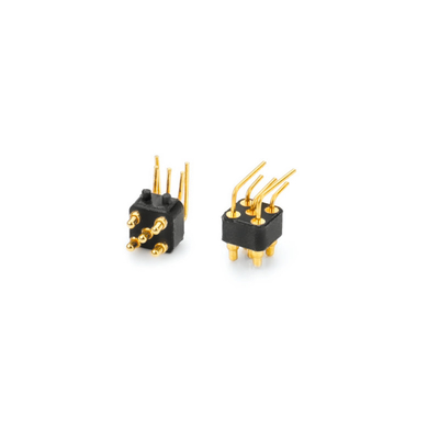 1 Amp PA66 Pogo Pin de ângulo reto Conectores carregados de mola para equipamento de carregamento