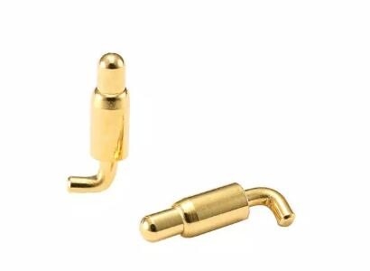 Conector de alfinete de bronze de ângulo direito dourado POGO para elemento de aquecimento