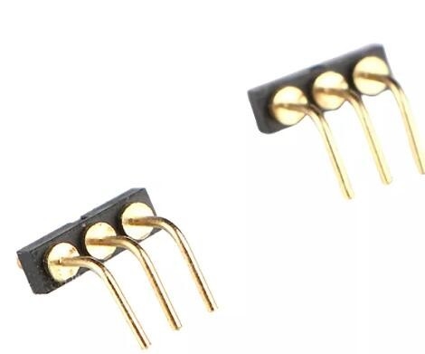CE Conector Pogo de molas dobradas com carga de mola, ângulo direito SUS304