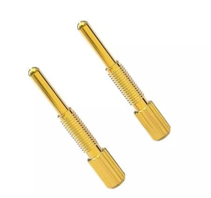 Fabricação de máquinas CNC de ensaio de pinos Pogo de latão com roscas 12A