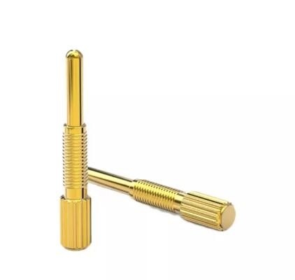 Pins de Pogo Elétricos de Brass Revestidos em Ouro 4mm Superfície Monte Pogo Pin Threaded