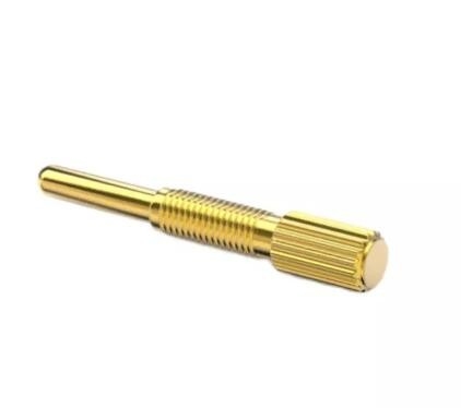 10 mm Brass Gold Plated Threaded POGO Pins Fixtures C2700