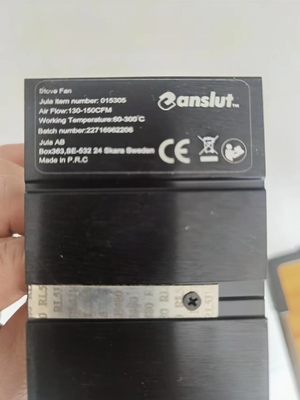 Ventilador de fogão movido a calor OEM ODM 0,01 mm Alu. Aplicação Doméstica ABS